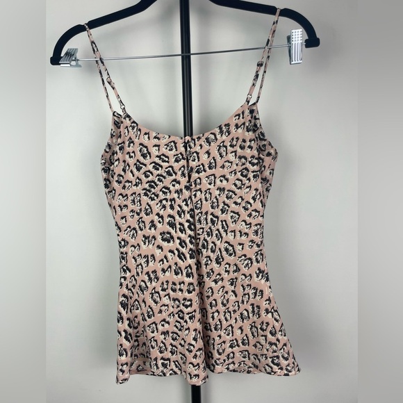 Astr‎ The Label Pink Leopard Print Cowl Drape Neck Camisole Tank Top - Picture 4 of 6